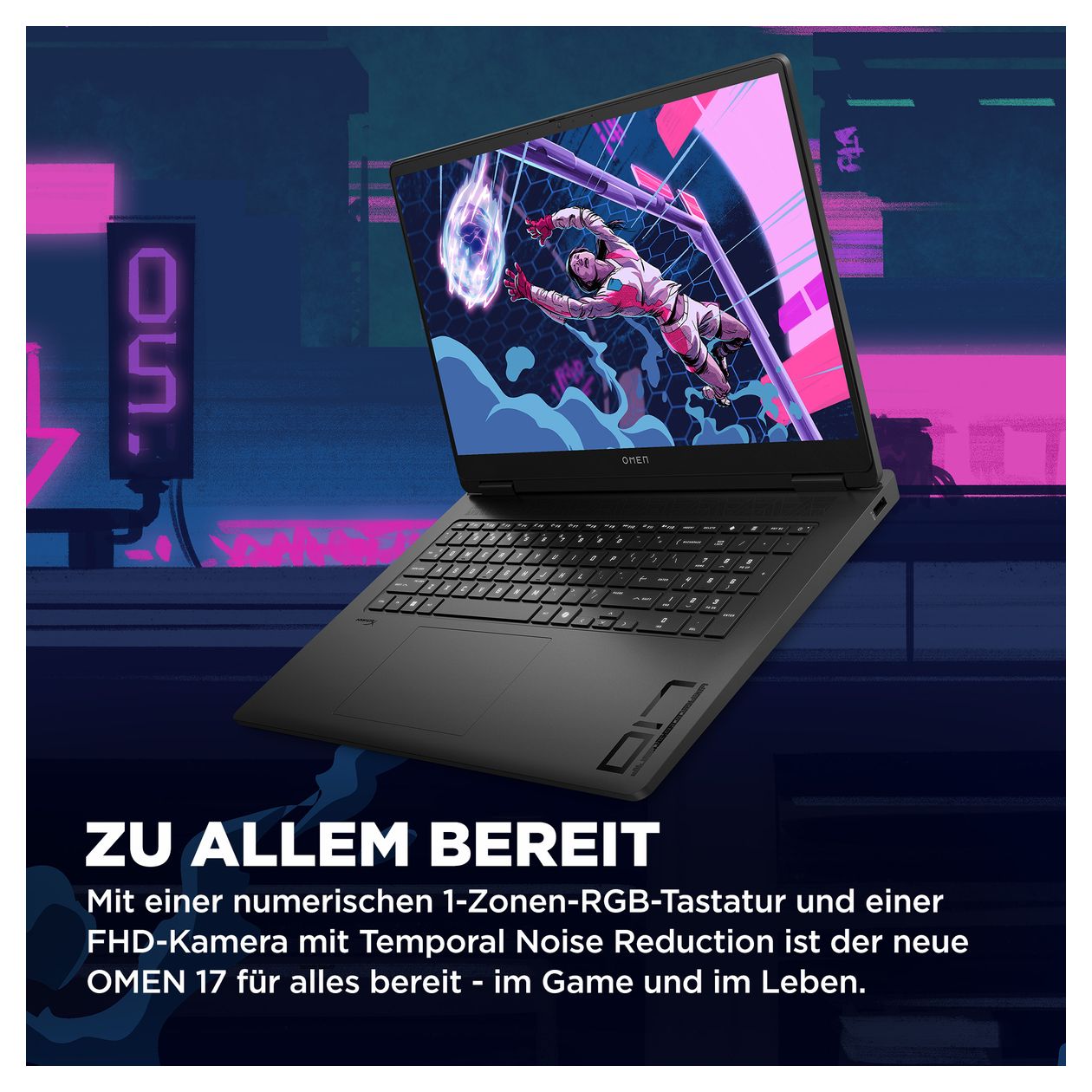 Omen 17-db0679ng Quad HD Notebook 43,9 cm (17.3 Zoll) 2560 x 1440 Pixel 1 TB SSD Windows 11 Home AMD Ryzen 7 max. 5,1 GHz  (Schwarz) 