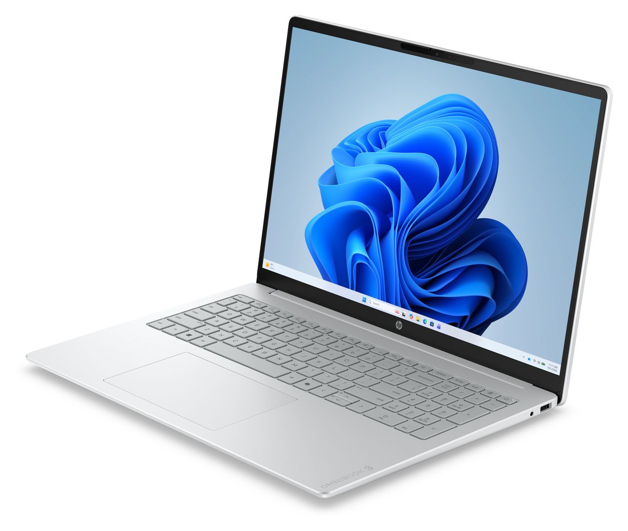 OmniBook 3 16-by0650ng 2K Ultra HD Notebook 40,6 cm (16 Zoll) 1920 x 1200 Pixel 512 GB SSD Windows 11 Home AMD Ryzen 5 max. 4,3 GHz  (Grau, Silber) 