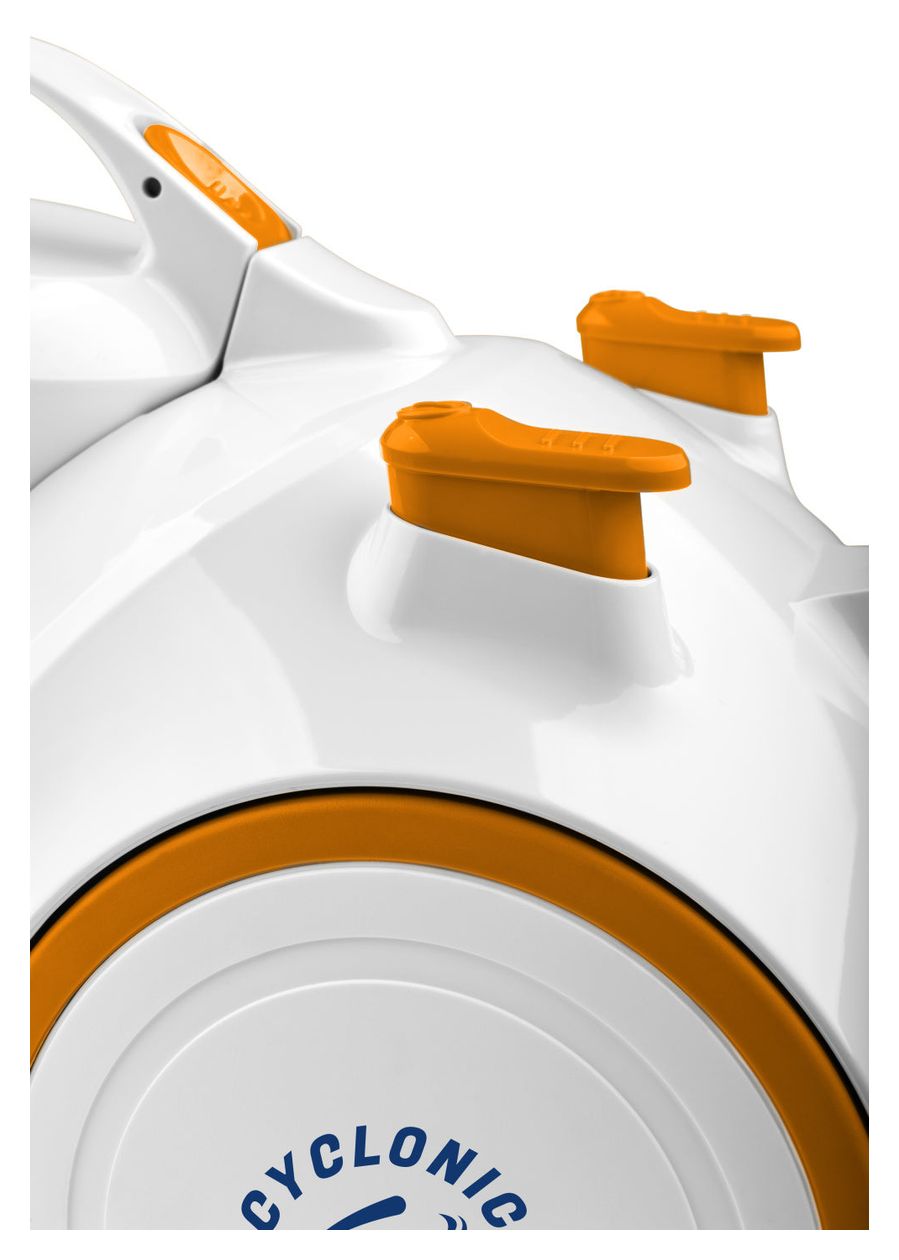 VC009 Bodenstaubsauger Beutellos 700 W HEPA  (Weiß, Orange) 