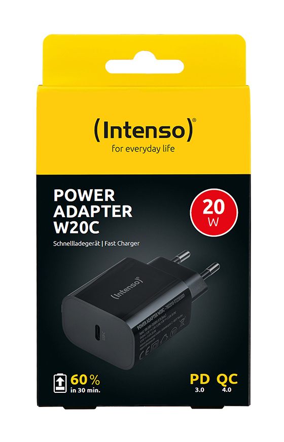 Power Adapter W20C, 20W, USB-C Anschluss, schwarz 