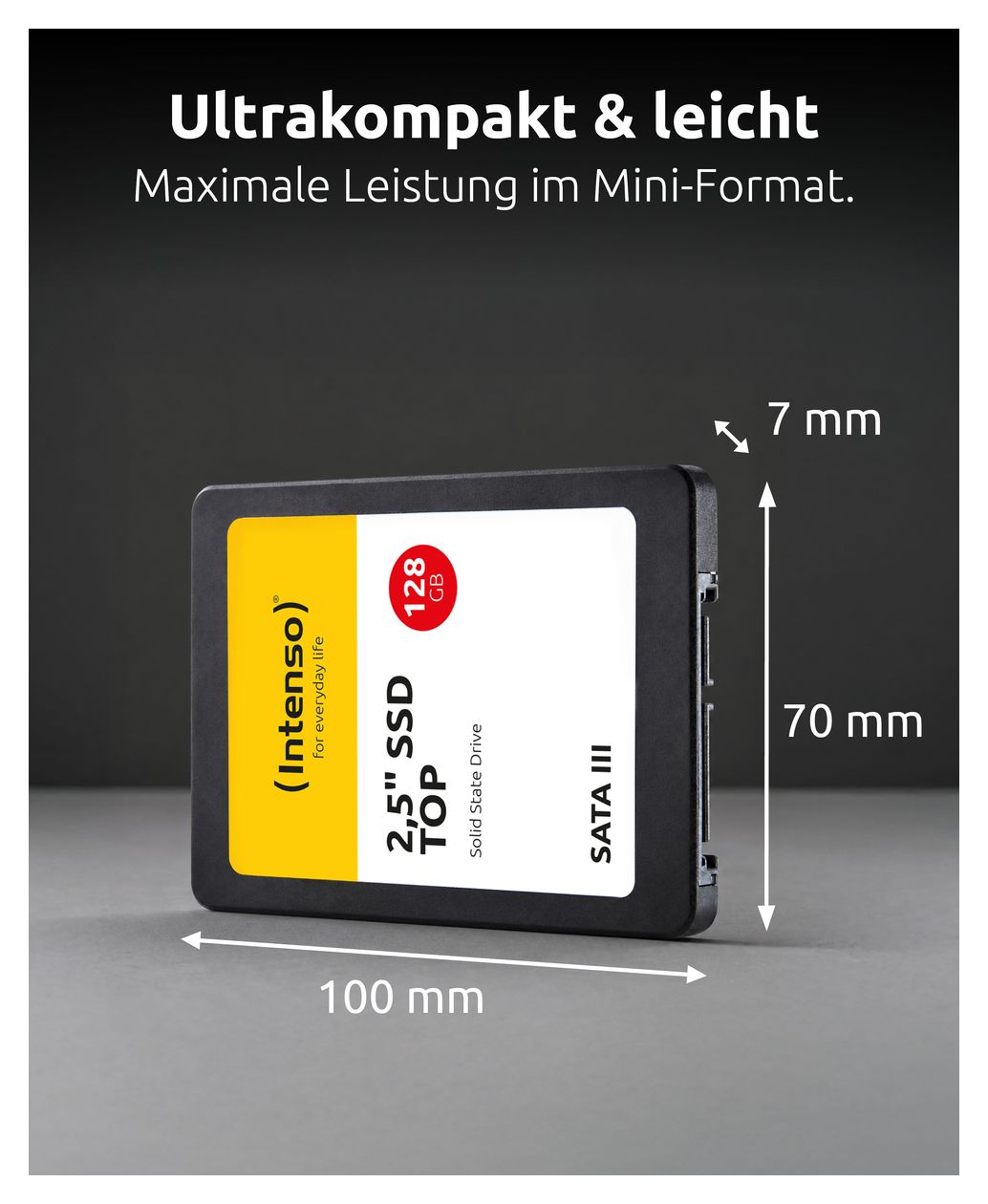 Top 128 GB SSD Serial ATA III 2.5"  (Schwarz) 