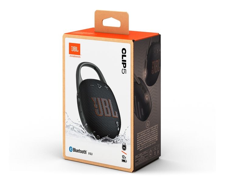 Clip 5 7 W Bluetooth Lautsprecher IP67 Laufzeit bis 12 h  (Schwarz) 