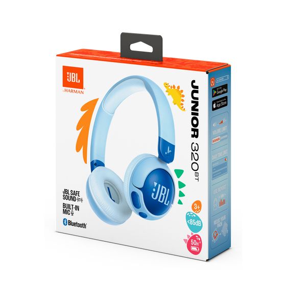 Junior 320BT Ohraufliegender Bluetooth Kopfhörer kabellos 50 h Laufzeit USB Typ-C  (Blau) 