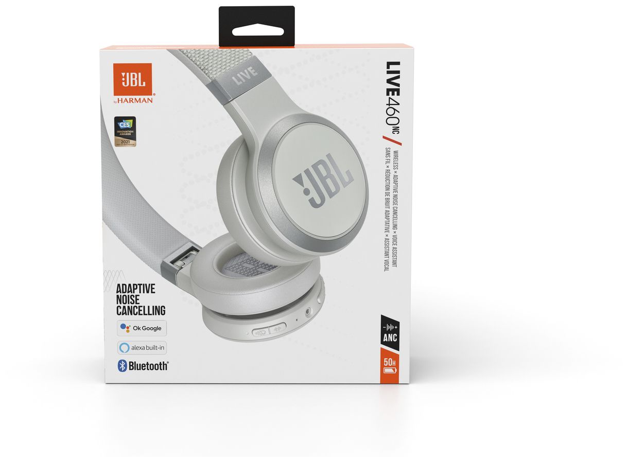 Live 460NC Over Ear Bluetooth Kopfhörer kabelgebunden&kabellos 50 h Laufzeit (Weiß) 