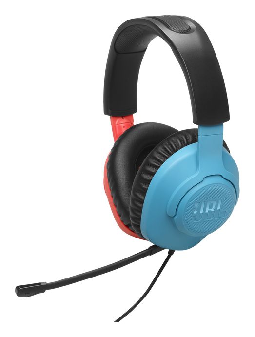 Quantum 100N Over Ear Kopfhörer Kabelgebunden  (Blau, Rot) 
