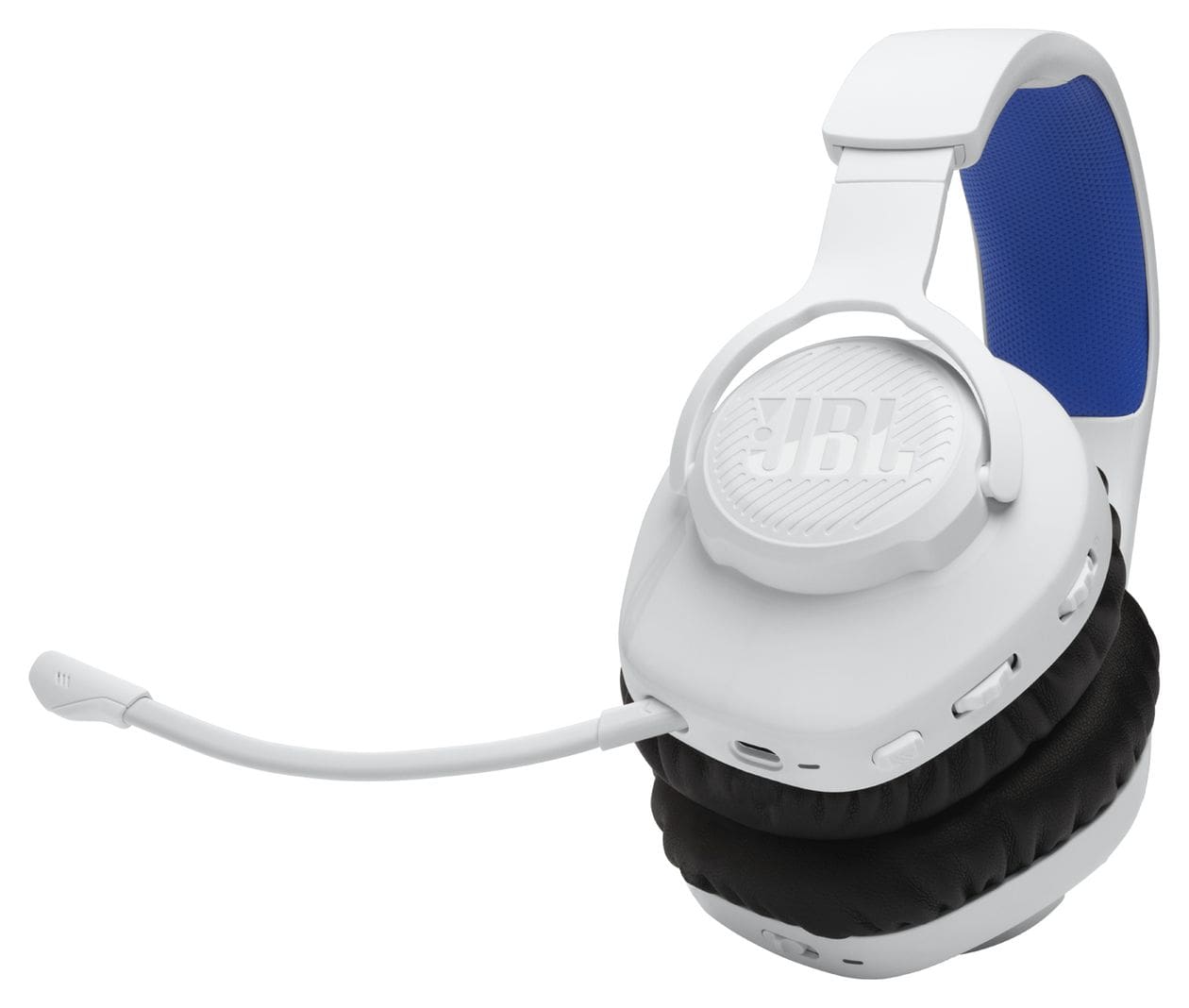 Quantum 360P Over Ear Bluetooth Kopfhörer kabellos 26 h Laufzeit USB Typ-C  (Blau, Weiß) 