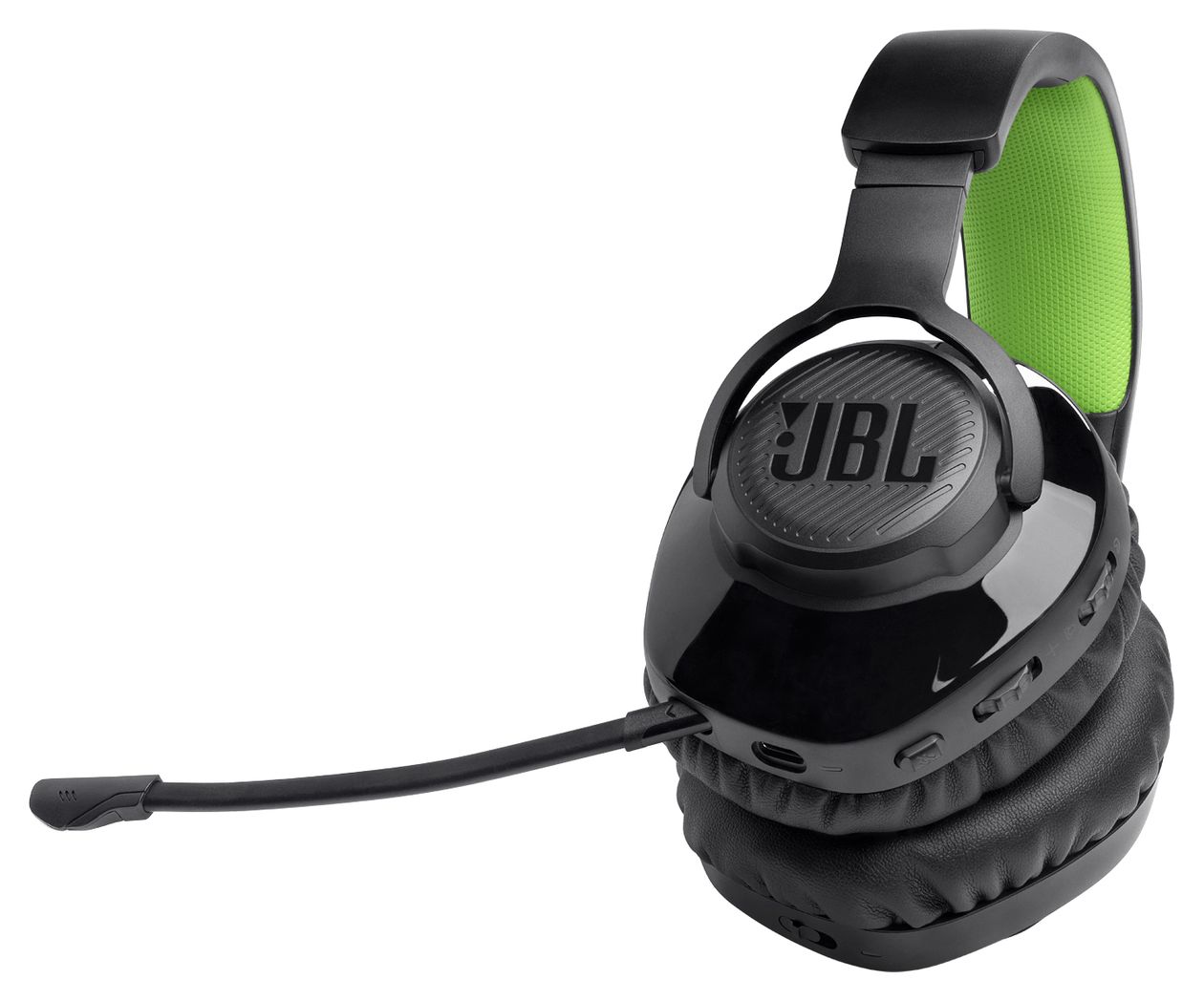 Quantum 360X Over Ear Bluetooth Kopfhörer kabellos 26 h Laufzeit USB Typ-C  (Schwarz, Grün) 