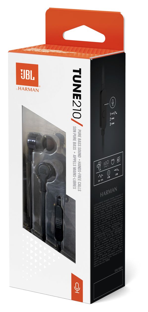 Tune 210 In-Ear Kopfhörer Kabelgebunden  (Schwarz) 
