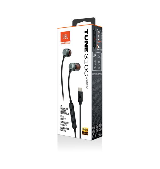 Tune 310C In-Ear Kopfhörer Kabelgebunden USB Typ-C  (Schwarz) 