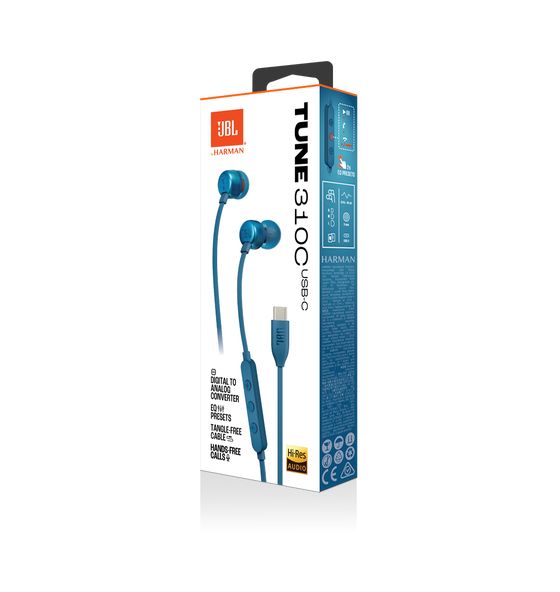 Tune 310C In-Ear Kopfhörer kabelgebunden USB Typ-C  (Blau) 