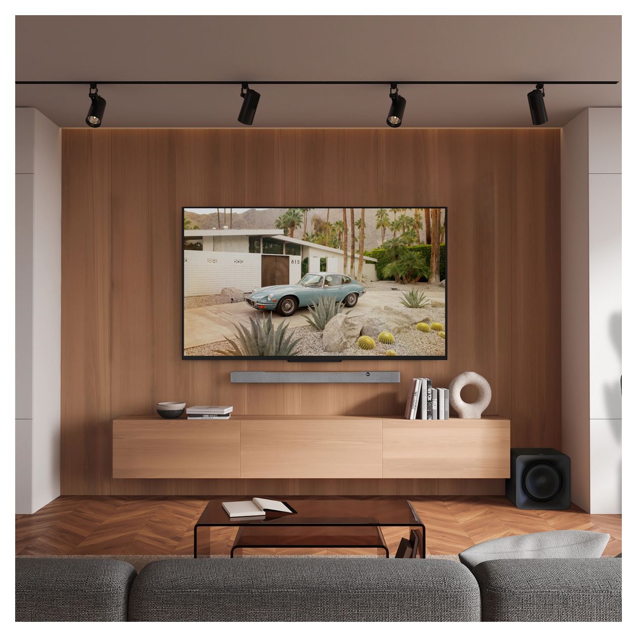 Flexus Core 200 Soundbar 100 W 3.1.2 Kanäle  (Grau, Walnuss) 