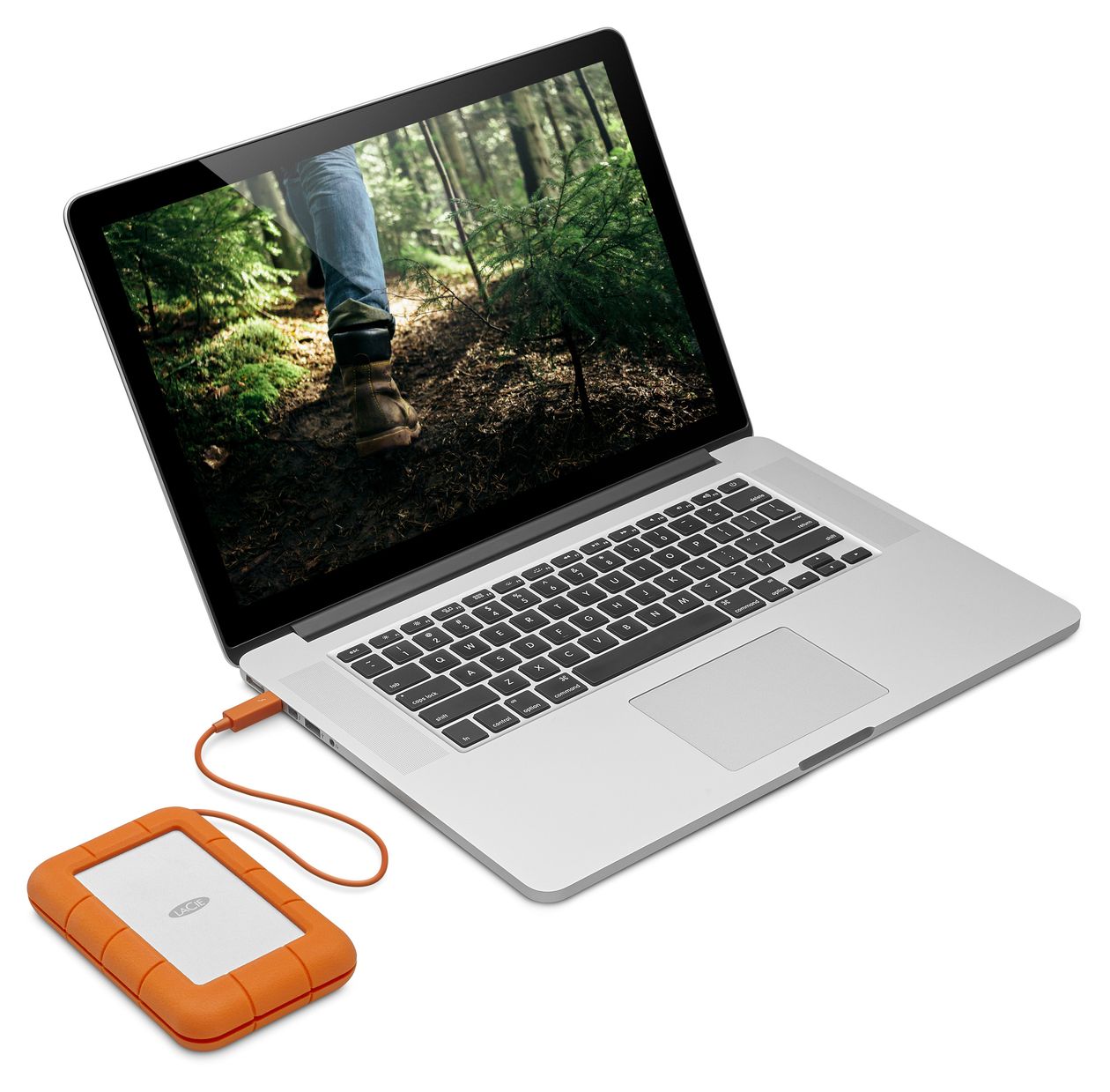 Rugged 5 TB externe Festplatte USB Typ-C  (Grau, Gelb) 