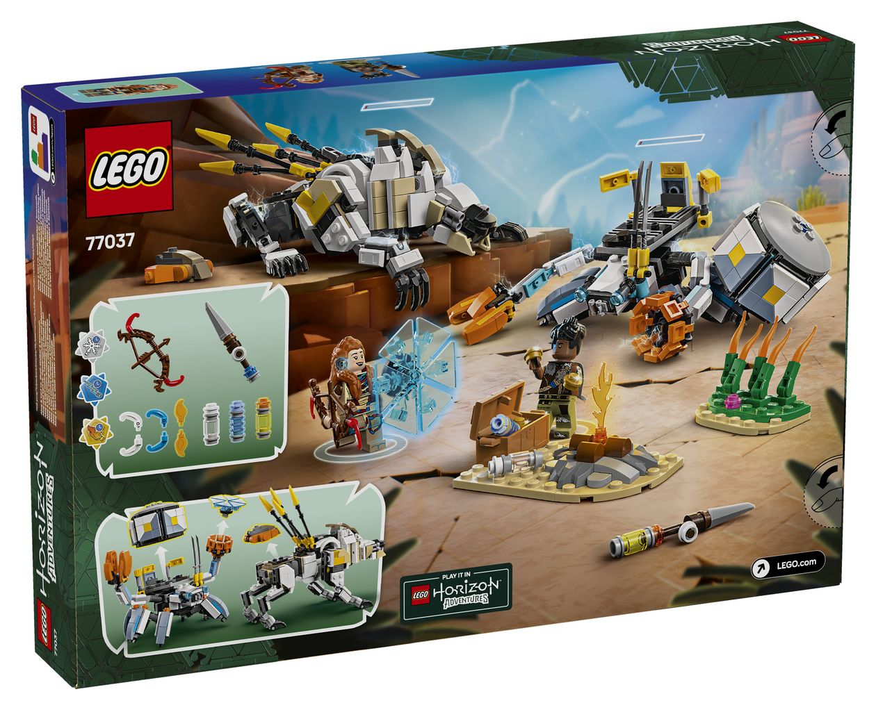 Aloy und Varl vs. Panzerwanderer und Sägezahn 