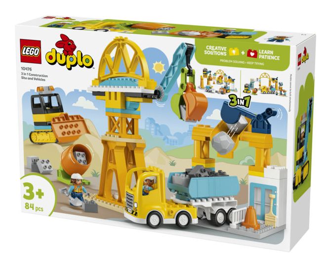 Baustelle mit Baufahrzeugen – 3-in-1-Set 