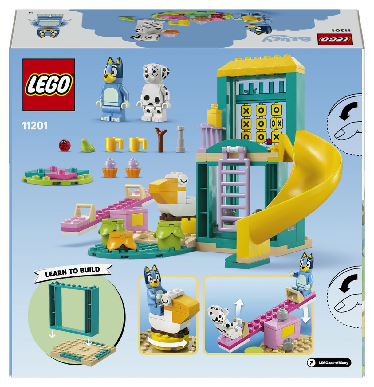 Bluey und Chloe auf dem Spielplatz 