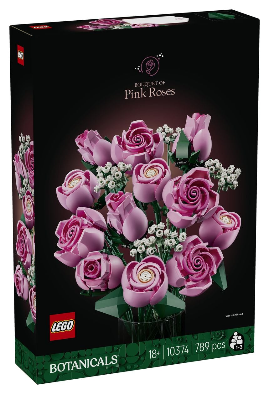 Botanicals Rosa Rosenstrauß Bauset 789 Teile  (Mehrfarbig) 