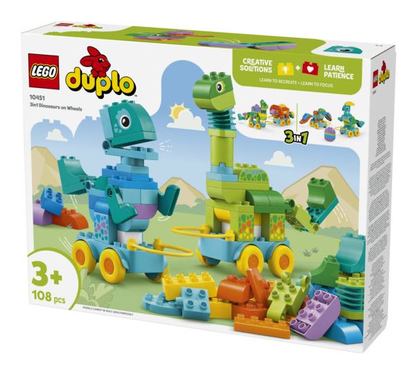 Dinos auf Rädern 3-in-1-Set 