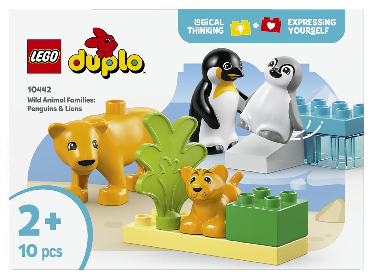 DUPLO Town Wildtier-Familien Pinguine und Löwen Bauset 10 Teile  (Mehrfarbig) 