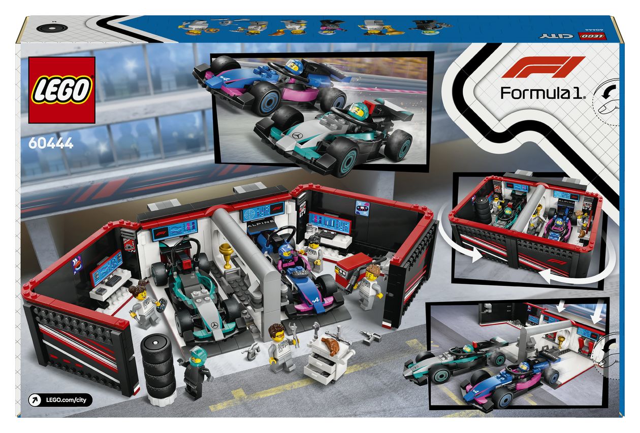 F1® Garage mit Mercedes-AMG & Alpine Rennautos 