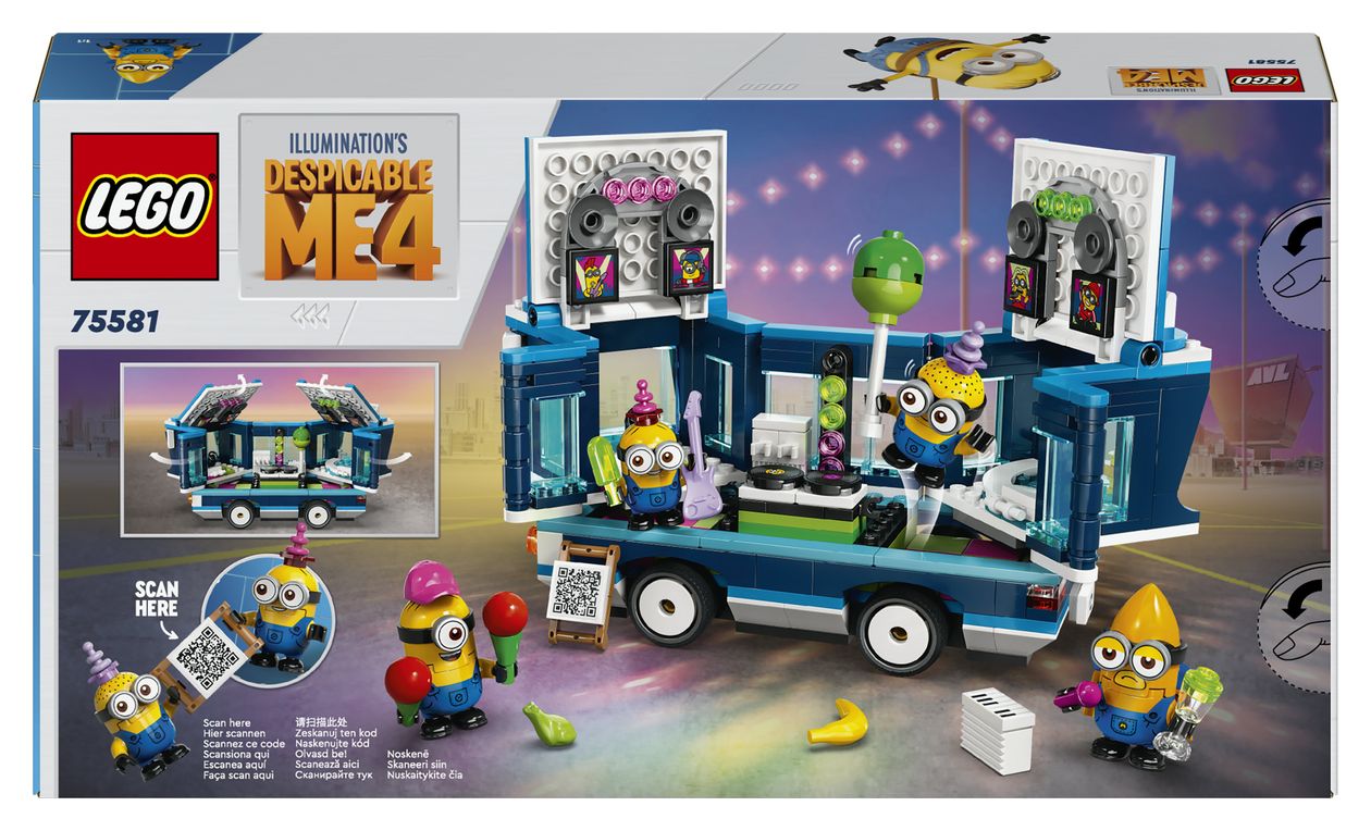 Ich Einfach unverbesserlich 4 Minions und der Party Bus Bauset 379 Teile  (Mehrfarbig) 