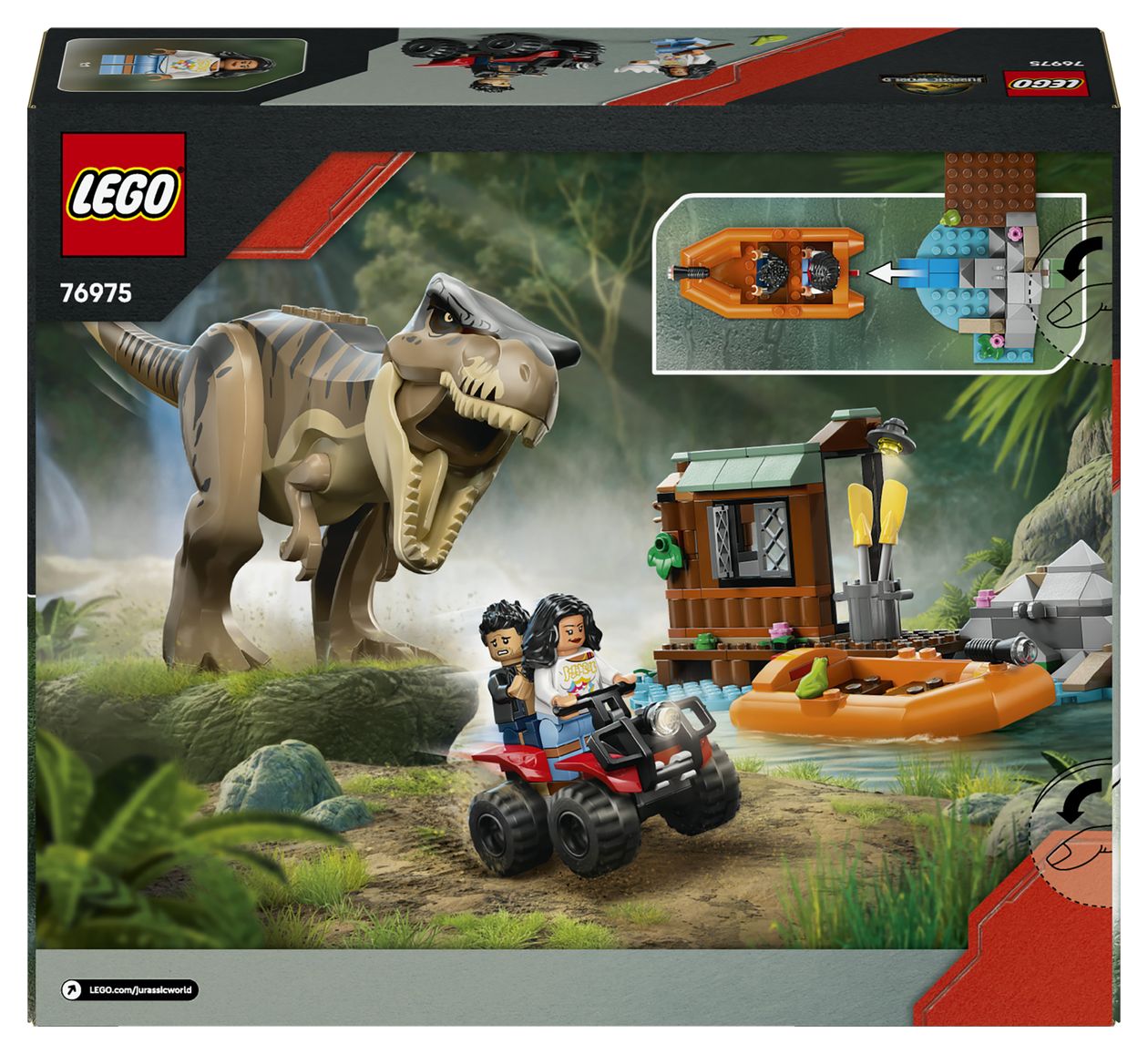 Jurassic World Flucht vor dem T.Rex Bauset 199 Teile  (Mehrfarbig) 