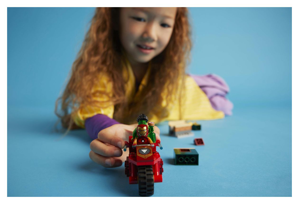 Marvel Iron Man mit Bike und der Hulk Bauset 68 Teile  (Mehrfarbig) 