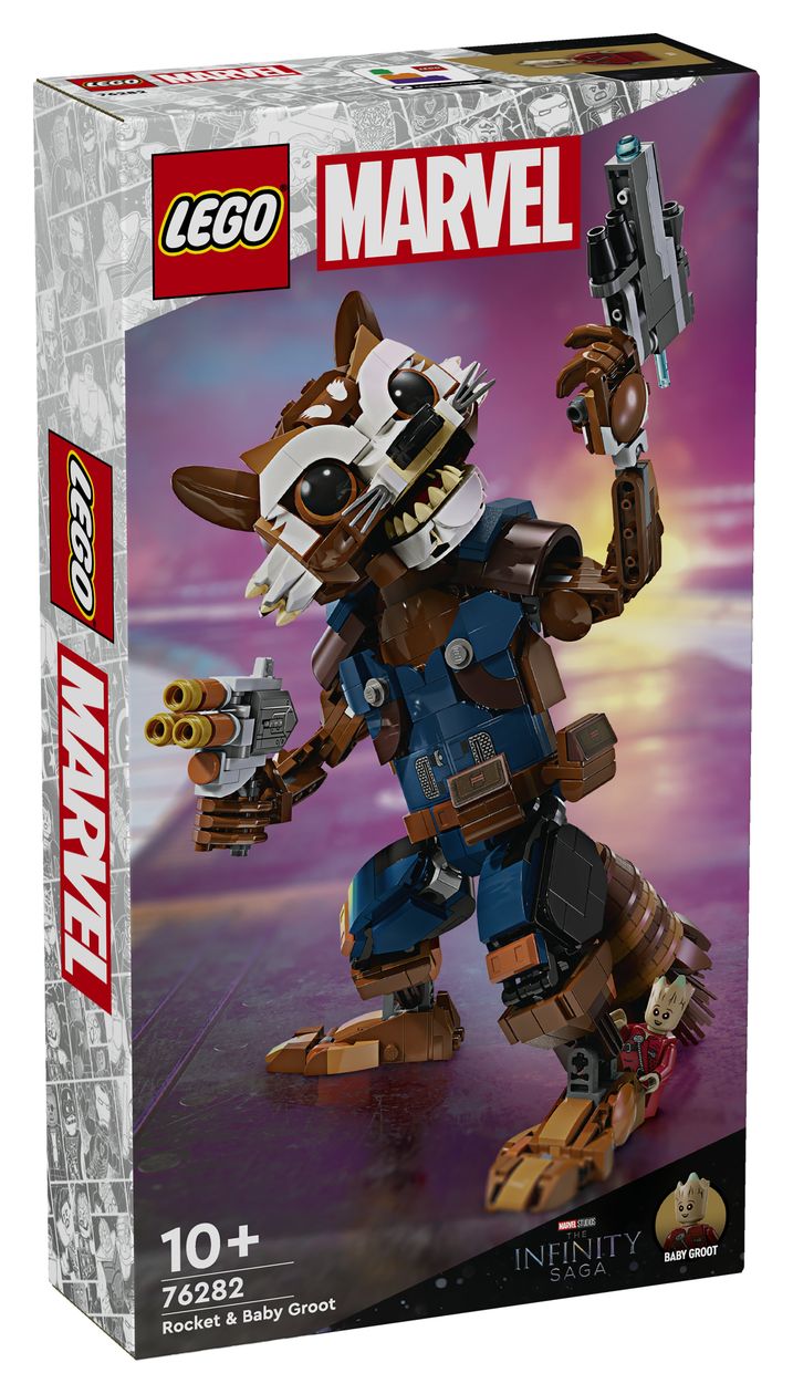 Marvel Rocket und Baby Groot Bauset 566 Teile  (Mehrfarbig) 