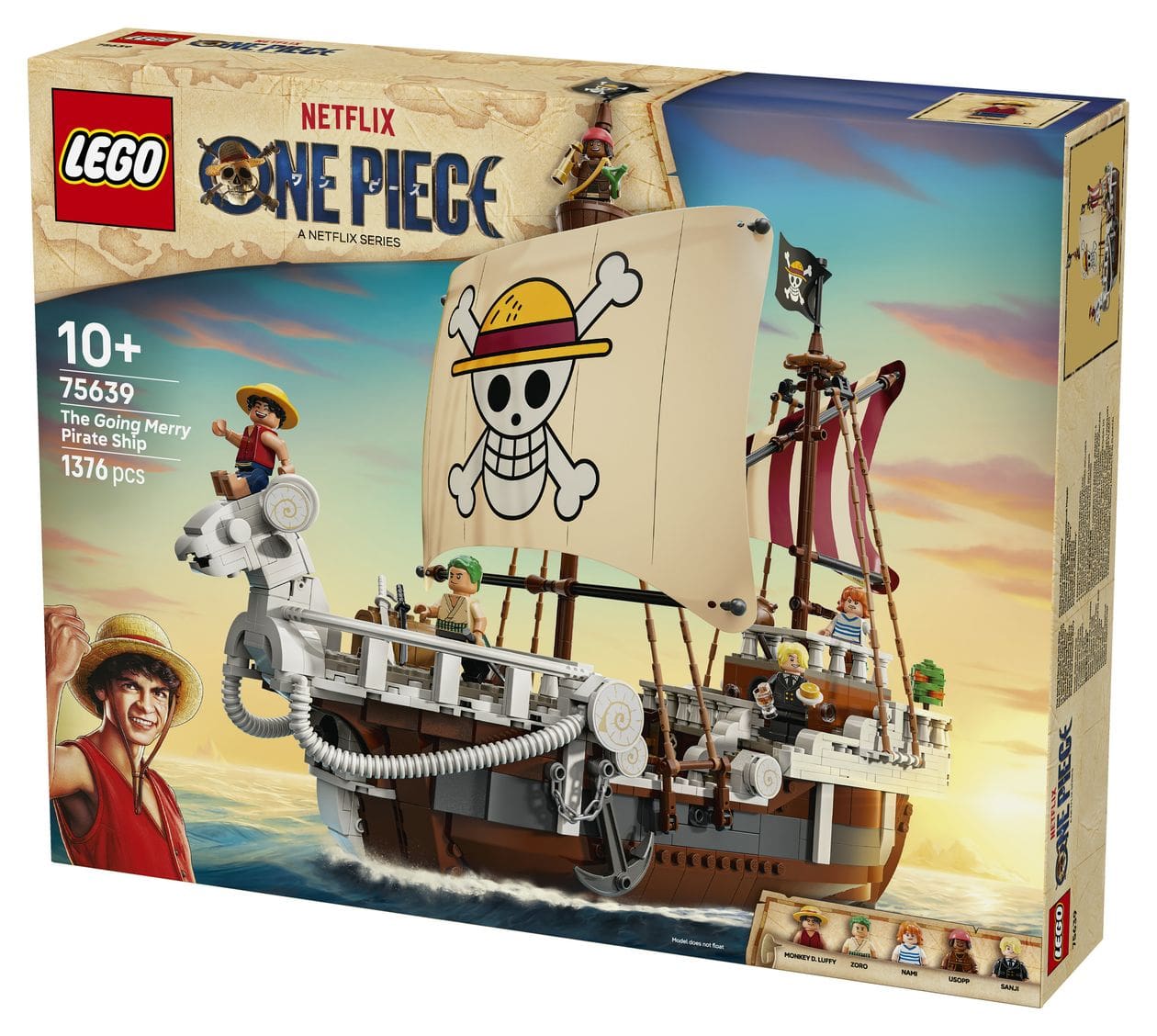 ONE PIECE Das Piratenschiff Flying Lamb Bauset 1376 Teile  (Mehrfarbig) 