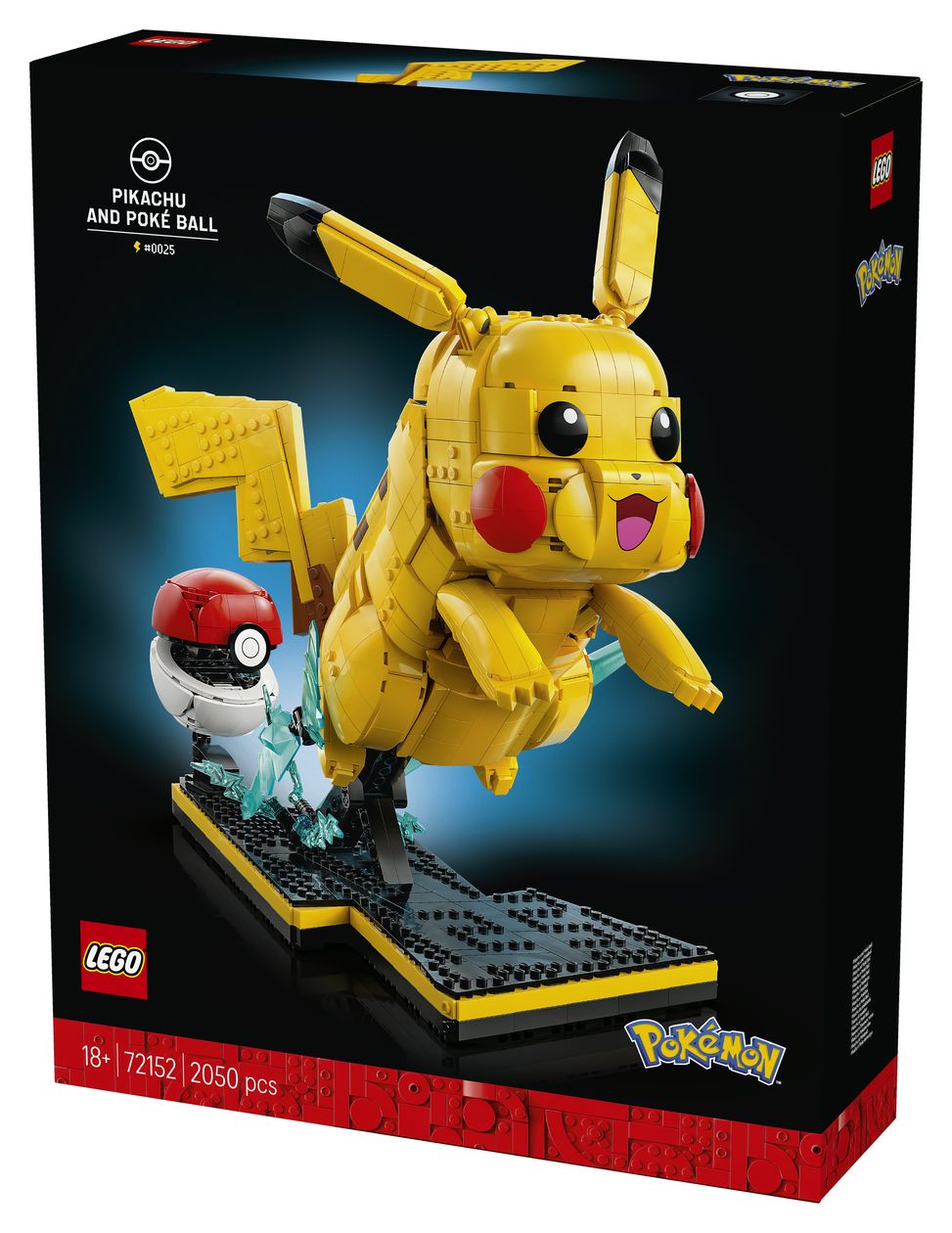 Pokemon Pikachu und Pokeball Bauset 2050 Teile  (Mehrfarbig) 