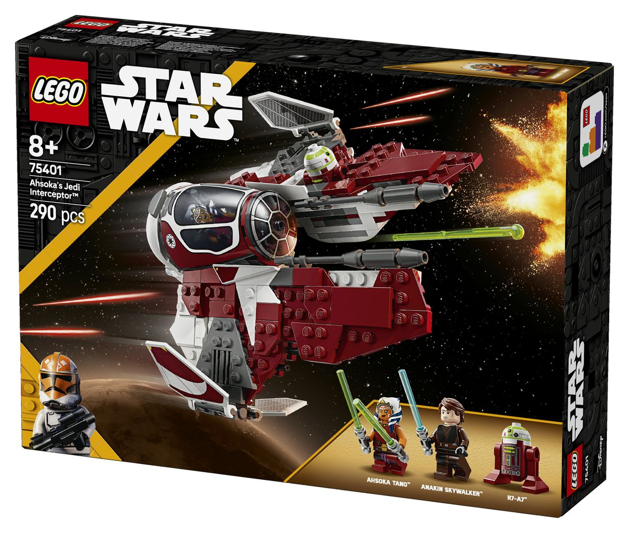 Star Wars Ahsokas Jedi Interceptor Bauset 290 Teile  (Mehrfarbig) 