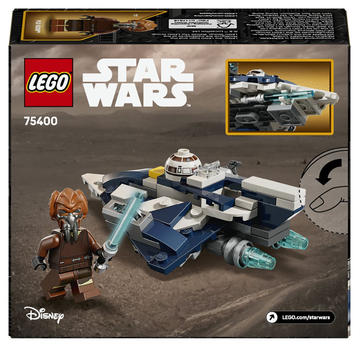 Star Wars Plo Koons Jedi Starfighter Microfighter Bauset 89 Teile  (Mehrfarbig) 