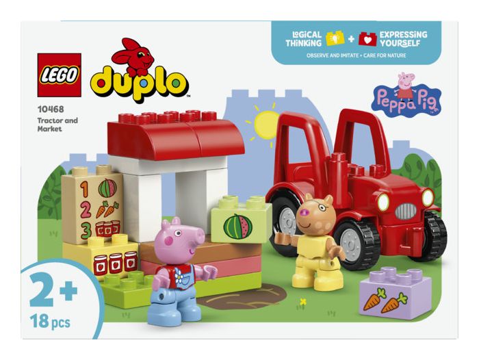 Traktor und Marktstand 