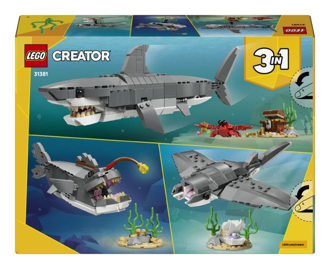 Wilder Hai mit Schatztruhe 