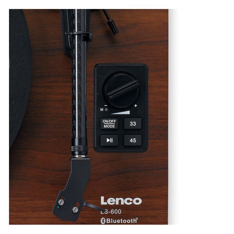 LS-600 Audio-Plattenspieler mit Riemenantrieb  (Schwarz, Holz) 