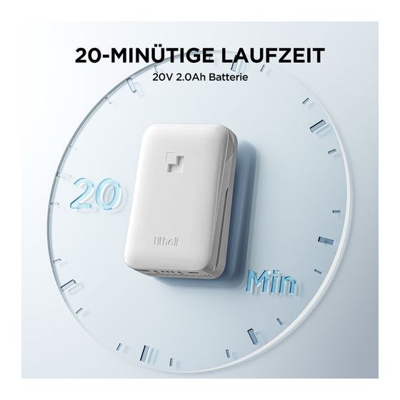 Litheli U20 Handy+ Akku-Laubbläser mit Akku 2 * 2/0Ah SE 