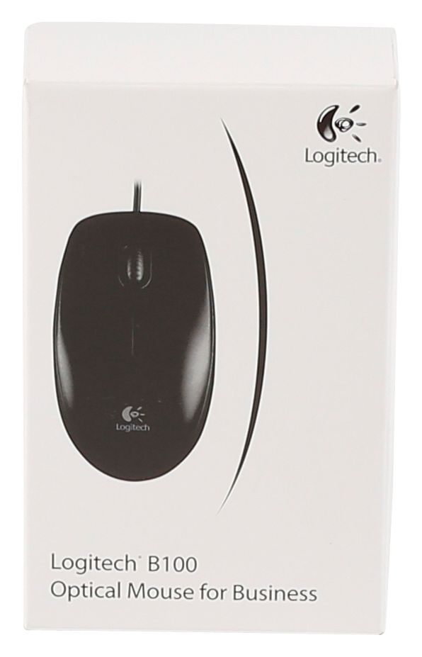 B100 800 DPI Büro Maus Optisch  (Schwarz) 