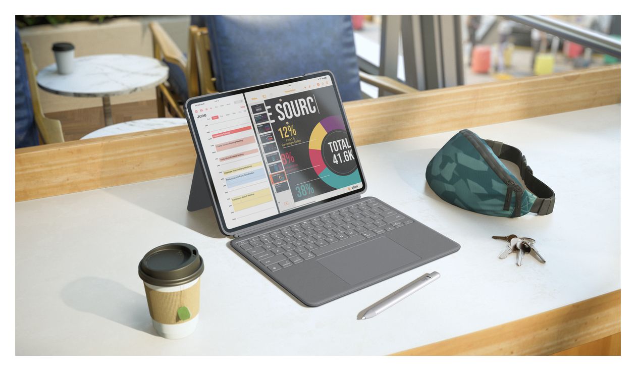 Combo Touch für Apple iPad Air 13-inch (M2) bis 33 cm (13") (Oxford Grey) 