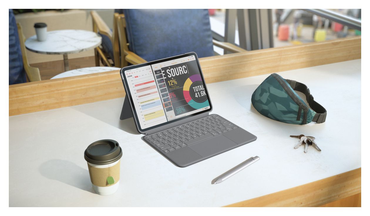 Combo Touch für Apple iPad Air 11-inch (M2) bis 27,9 cm (11") (Oxford Grey) 
