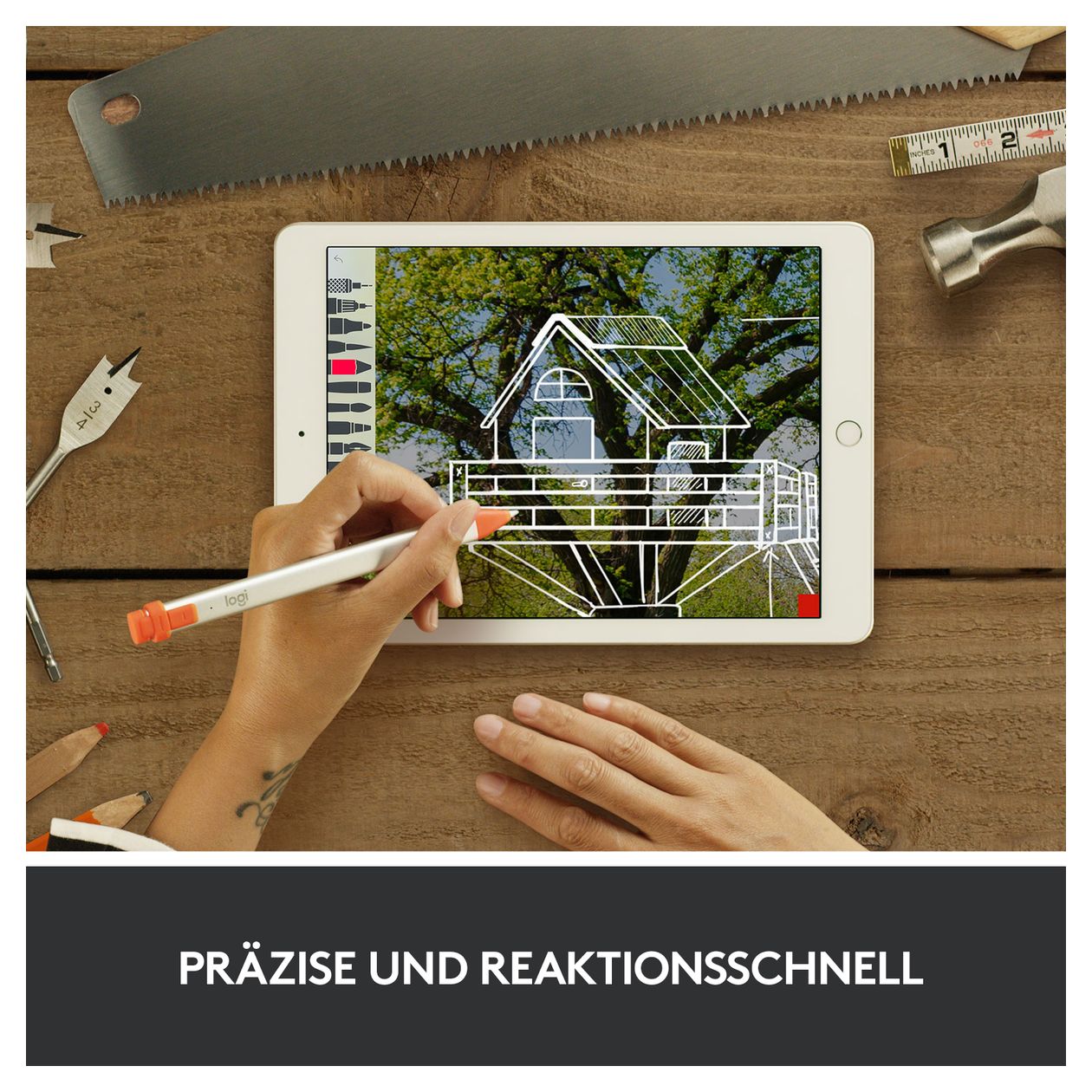 Crayon Bluetooth Eingabestift Oval für Apple iPad Air (4th gen)(A2316, A2324, A2325, A2072) Orange 