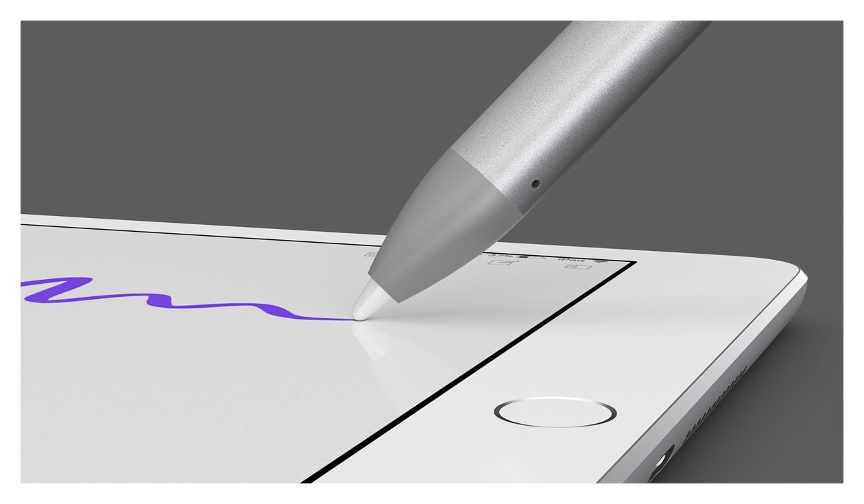 Crayon Bluetooth Eingabestift für Apple iPad Pro 12.9" (3rd gen), iPad Pro 11", iPad (7th, 6th gen), iPad Air (3rd gen), iPad mini (5th gen) Grau 