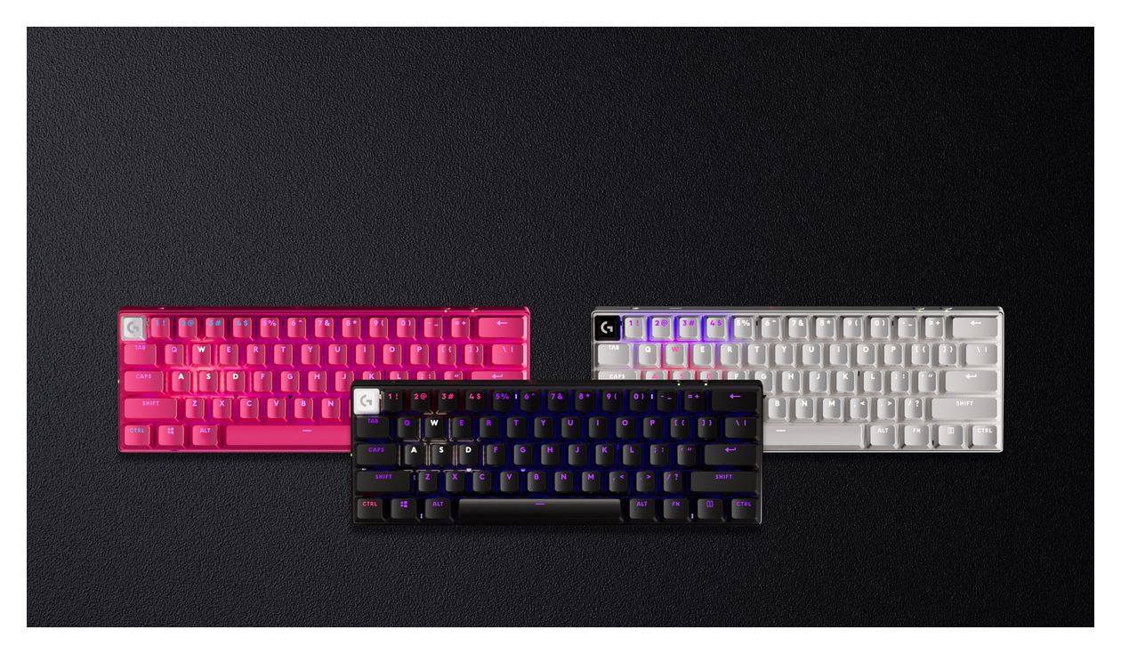 Pro X 60 RGB-LED Gaming Tastatur RF Wireless + Bluetooth 2.4 GHz  (Schwarz) 