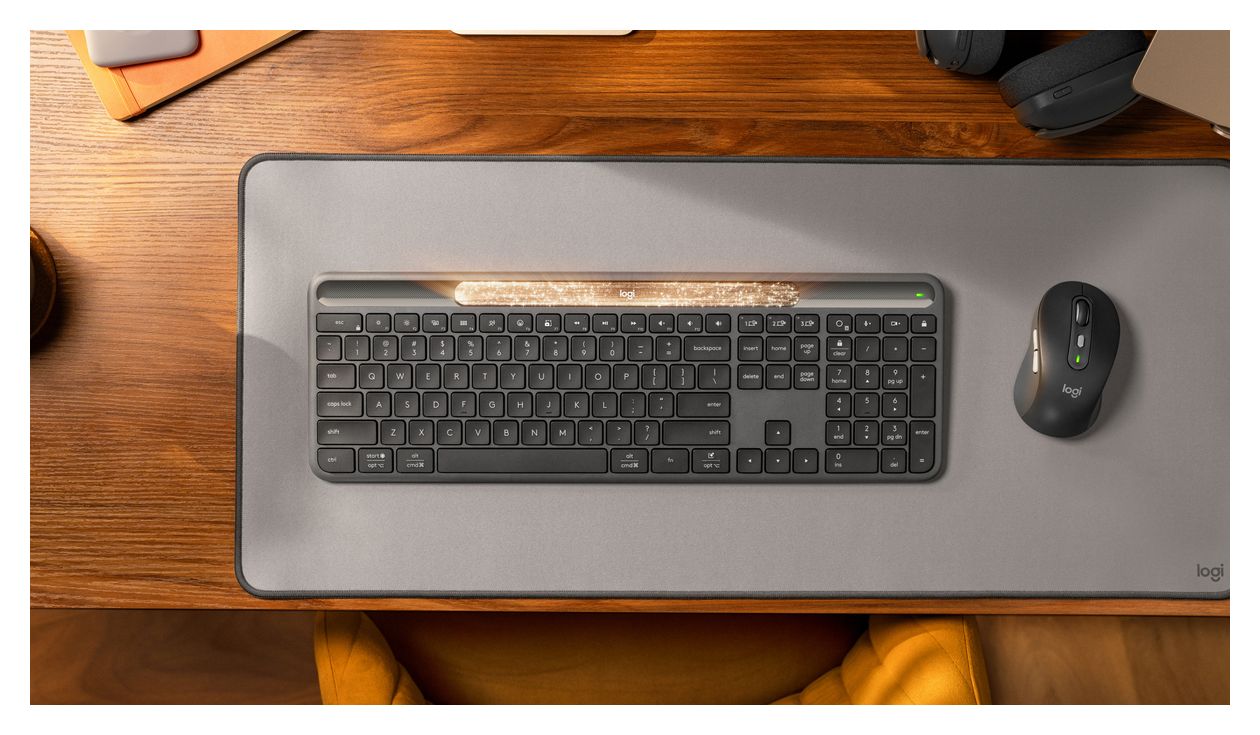 K980 Signature Slim Solar+ Universal Tastatur RF Wireless + Bluetooth 2.4 GHz  (Graphit) 