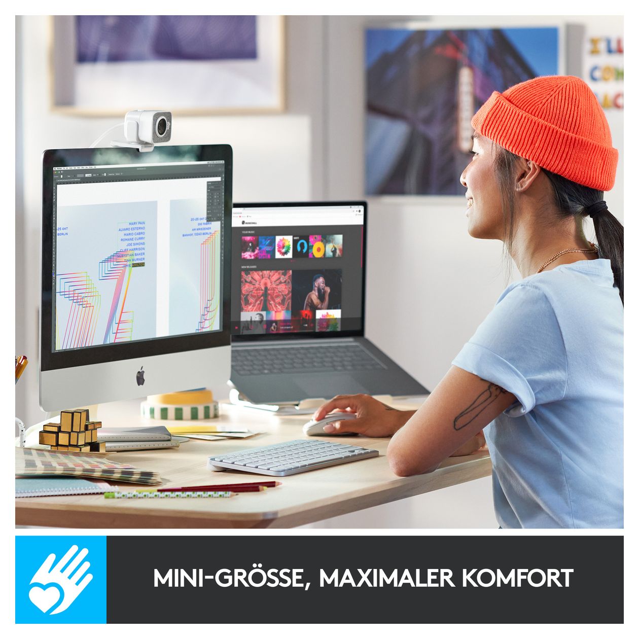 MX Keys Mini for Mac LED Büro Tastatur Bluetooth  (Grau) 