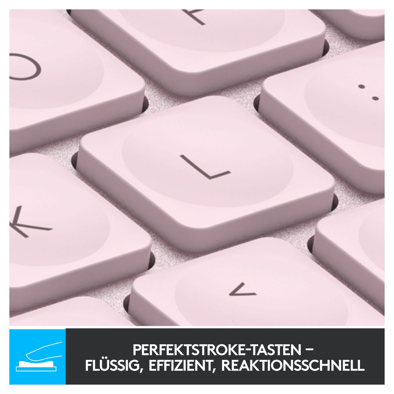 MX Keys Mini Minimalist LED Büro Tastatur RF Wireless + Bluetooth 2.4 GHz  (Rose) 