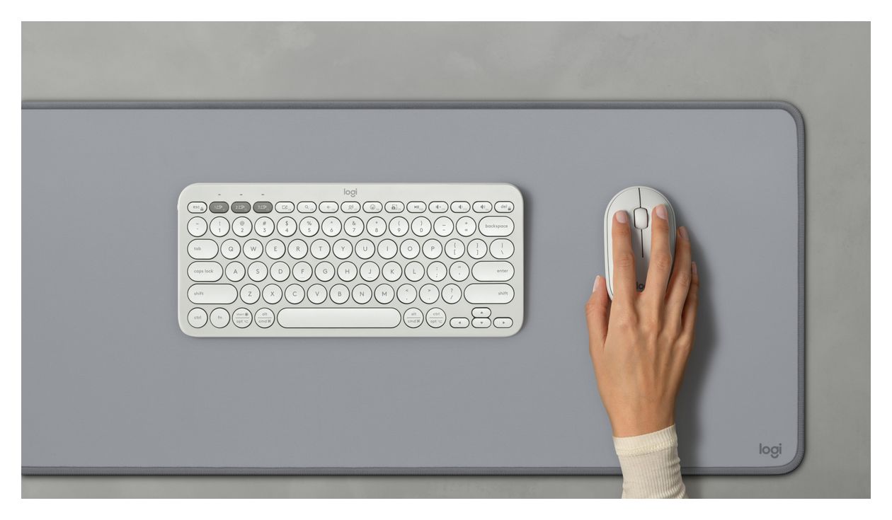 Pebble 2 Combo Universal Tastatur RF Wireless + Bluetooth  (Weiß) 