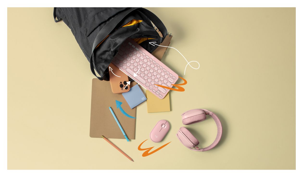 Pebble 2 M350s 4000 DPI Reisen Maus Optisch  (Pink) 