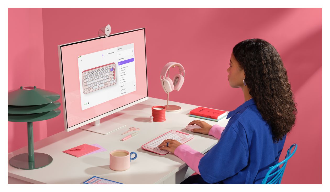 POP Icon Combo Universal Tastatur Bluetooth  (Rose) 