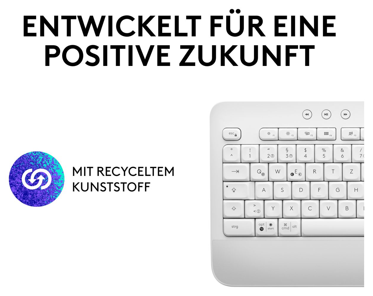 Signature K650 Büro Tastatur Bluetooth  (Weiß) 