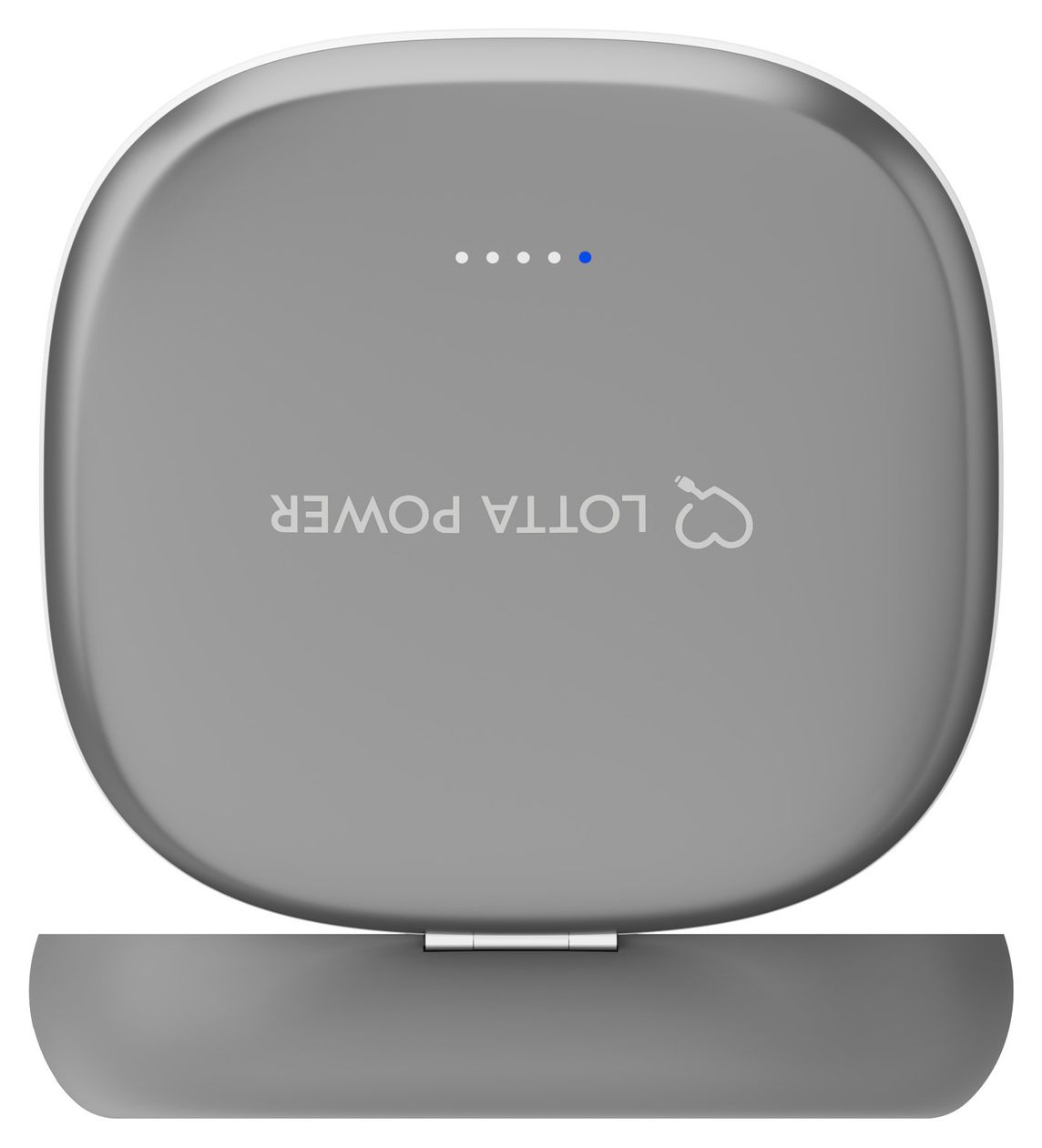 Schminkspiegel mit 4000 mAh Powerbank USB Typ-C Kabelloses Laden  (Grau) 