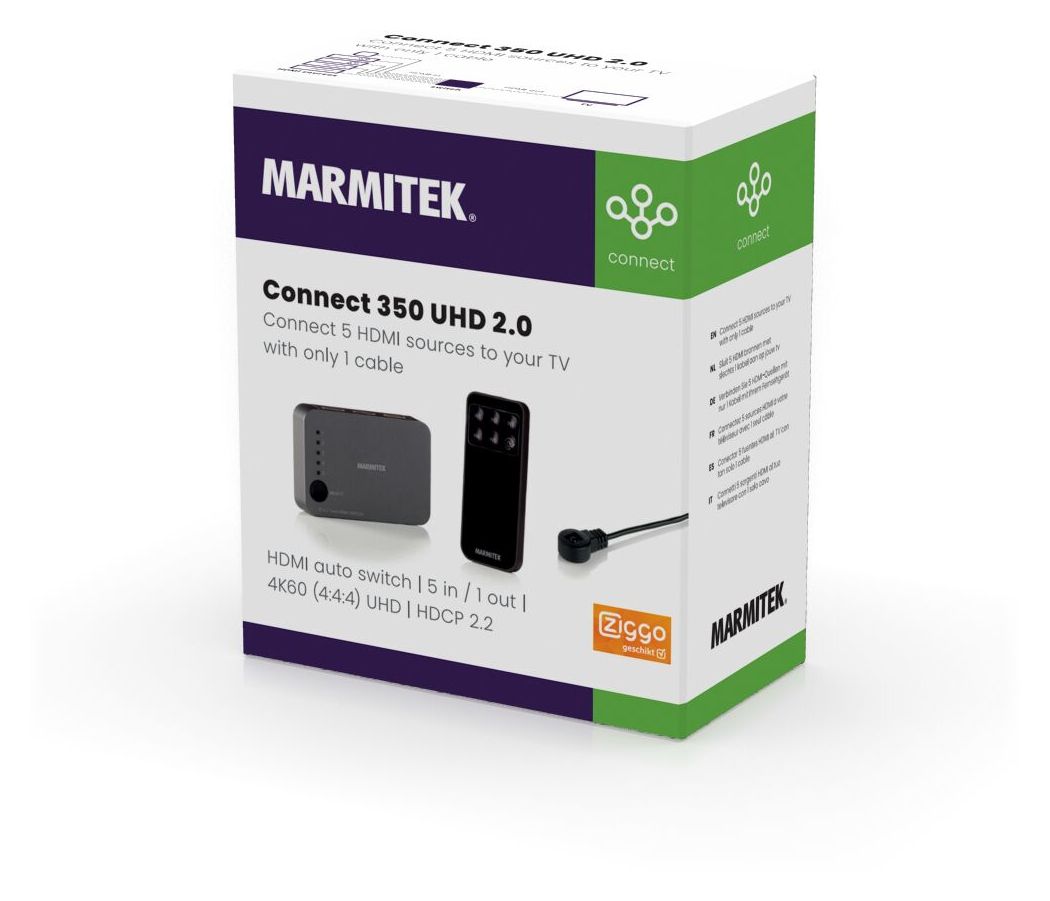 Connect 350 UHD 2.0 - HDMI Switch 4K 60Hz - 5 Eingänge / 1 Ausgang 